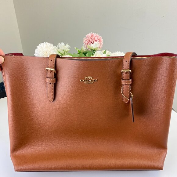 Coach 1671 Mollie Tote In Redwood/1941 Red - Picture 1 of 10